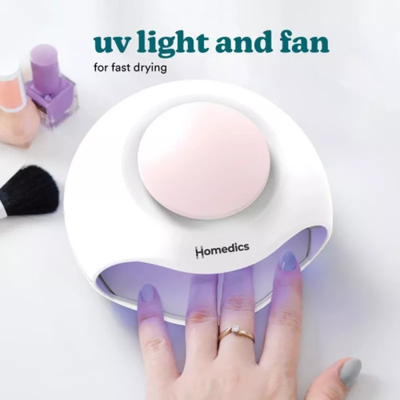 Nail Polish Dryer HoMedics ND-H100WH compact fast-drying unit for salons and home use