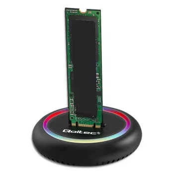 Qoltec 52275 M.2 SSD drive docking station, SATA/NVMe, USB-C