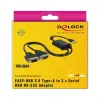 Serial Cable DeLOCK 63950 USB 2.0 Type-A 2 x RS-232 DB9 Black 0.6 m