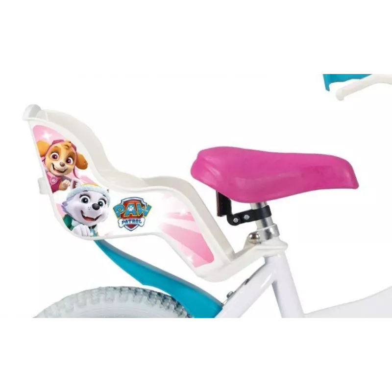Children's city bike Toimsa PAW PATROL 14 inch steel, inflatable 14 inch wheels, front/rear caliper brakes, basket, doll seat, training wheels