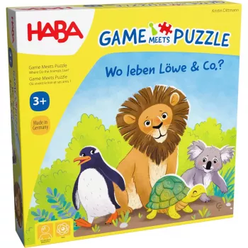Game meets Puzzle - Wo leben lion & Co., Board Game