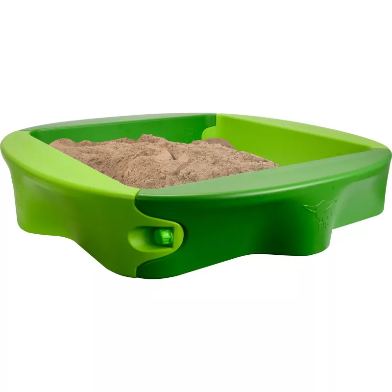Sandbox Simba‑Dickie BIG 800056733, plastic, 1380×1380 mm, built‑in benches, green