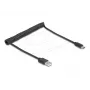 DeLOCK USB Cable USB 2.0 0.75m USB A USB C Black 90368
