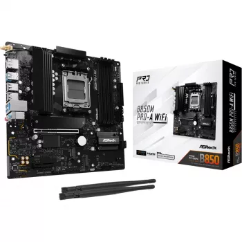 Motherboard ASRock B850M Pro-A WiFi micro ATX – AMD B850, Socket AM5, DDR5, 4x DIMM, 256GB, Wi‑Fi, 2.5Gb LAN