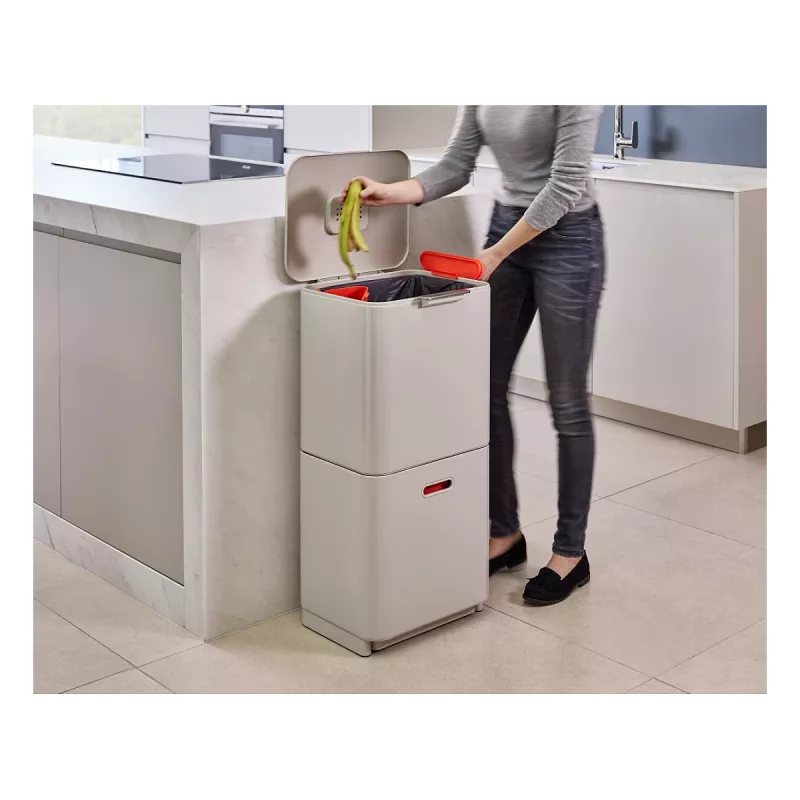 Joseph Joseph waste bin Totem 60 L stone grey