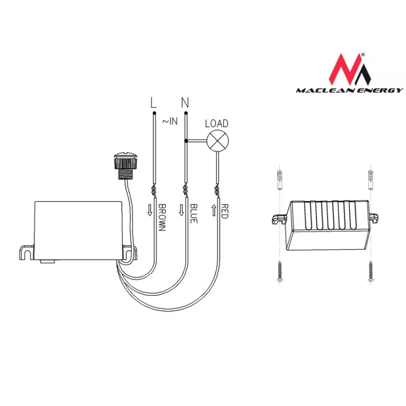 Maclean MCE34 External Twilight Sensor, 2000 W