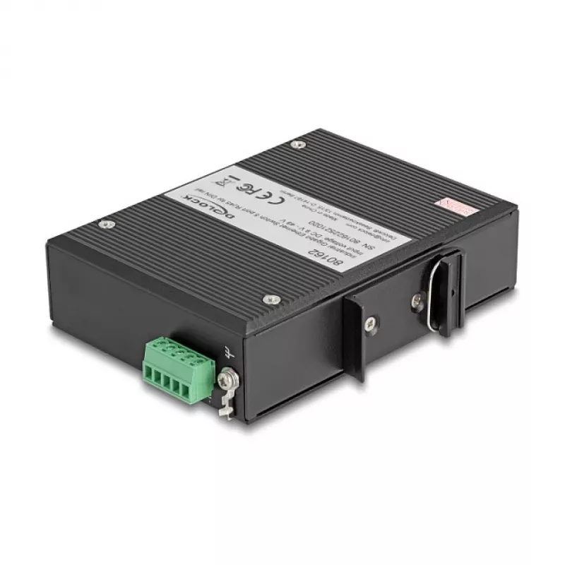 Ethernet Switch DELOCK 80162 — 5‑port Gigabit RJ45 for DIN rail mounting