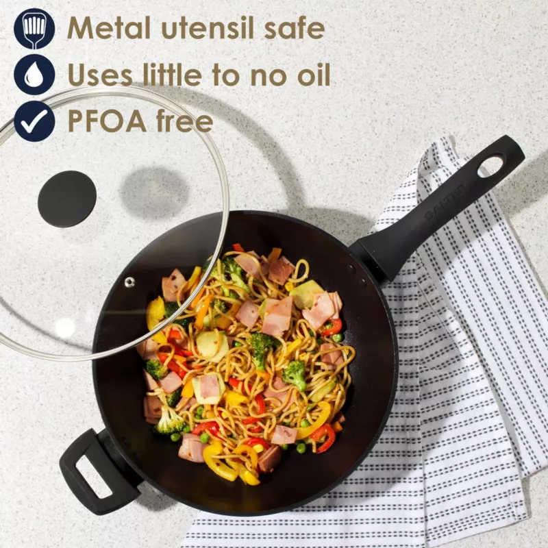 Wok Salter BW09329AR 28 cm Megastone Noir non-stick