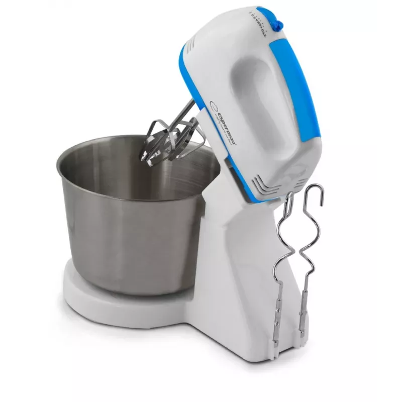 Stand mixer ESPERANZA EKM019WB — 150 W, 2.5 L bowl, 7 speeds, dough hooks, double whisk, white