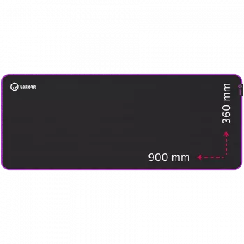 Lorgar Main 319, Gaming mouse pad, High-speed surface, Purple anti-slip rubber base, size: 900mm x 360mm x 3mm, weight 0.6kg