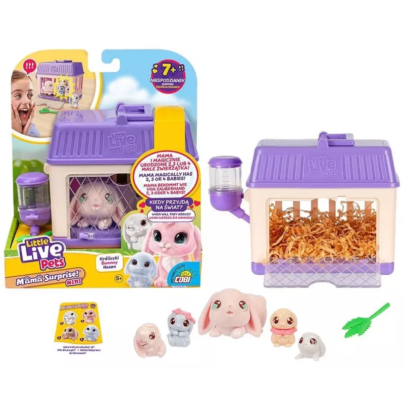 Interactive Toy Cobi Little Live Pets Mama Surprise Mini Bunny MO-26625, small interactive figurine