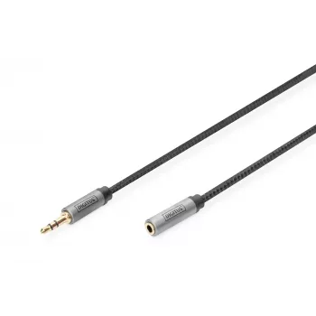 Digitus Audio Extension Cable 3.5mm jack to 3.5mm socket 1.8m Black