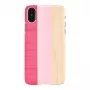 Smartphone case man and wood for iPhone X/XS — pink pie white