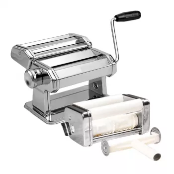 Manual pasta machine Maestro MR1679R — stainless steel, ravioli attachment, 6 mm slicing