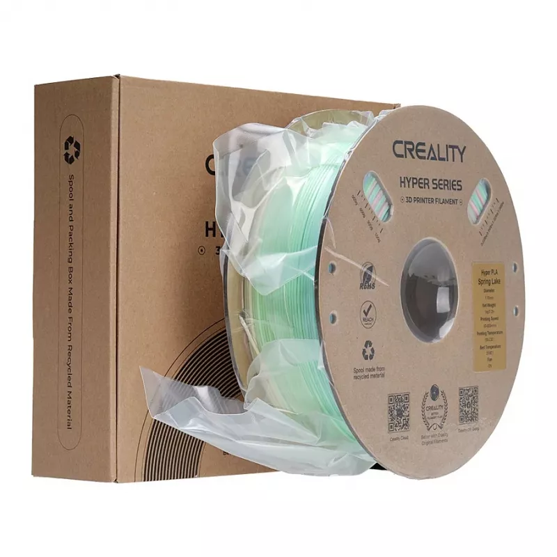 3D printing filament Creality PLA 1.75 mm, 1 kg — Blue/Green/Pink (Creality 3301010424)