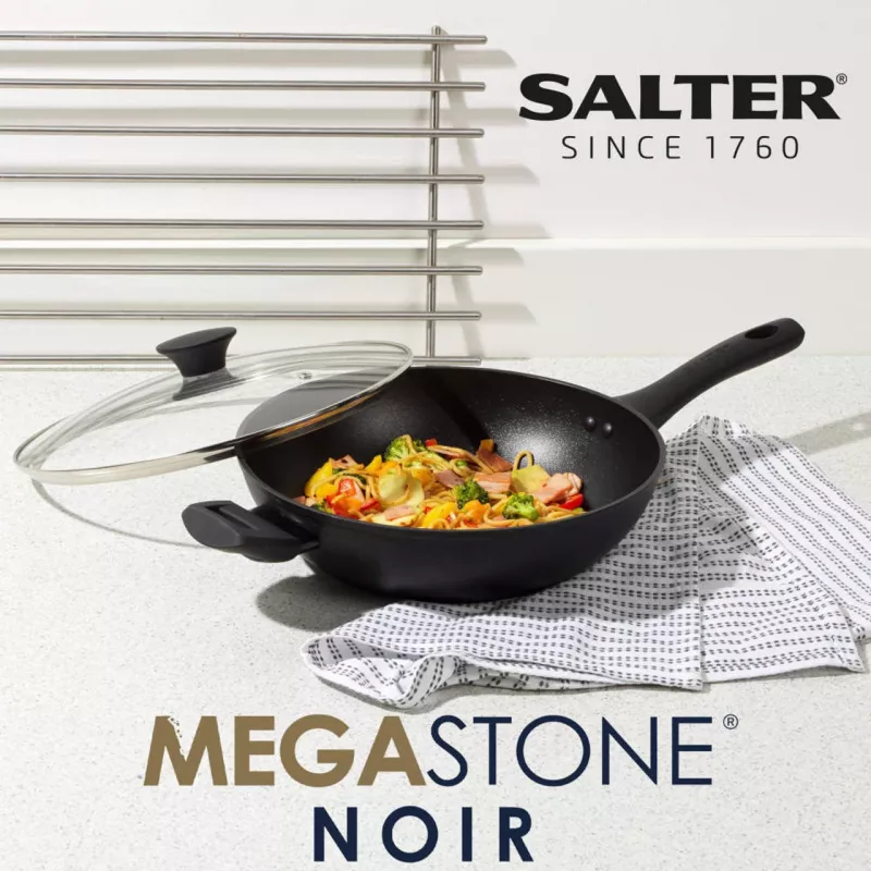 Wok Salter BW09329AR 28 cm Megastone Noir non-stick