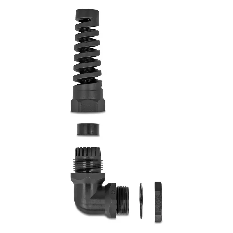 DeLOCK Cable Gland 90° angled PG11 black strain relief