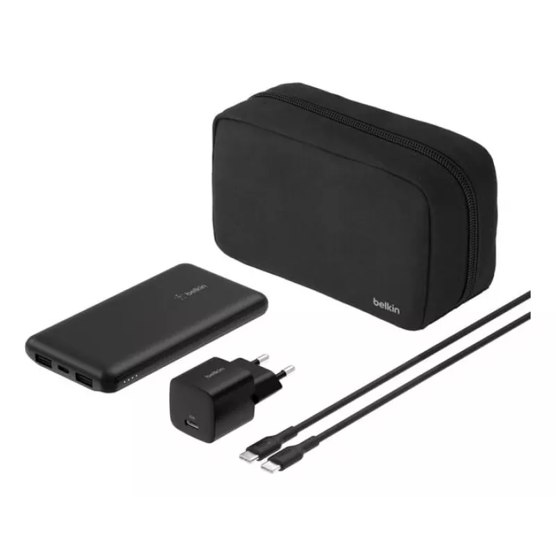 Belkin BoostCharge - Powerbank + AC-Power Supply - 10000 mAh - PD - 3 Output Ports (24 pin USB-C, 2 x USB)