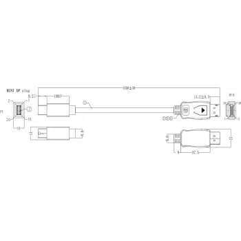 Mini DisplayPort to HDMI cable Bachmann 1.5 m — 4K 60Hz