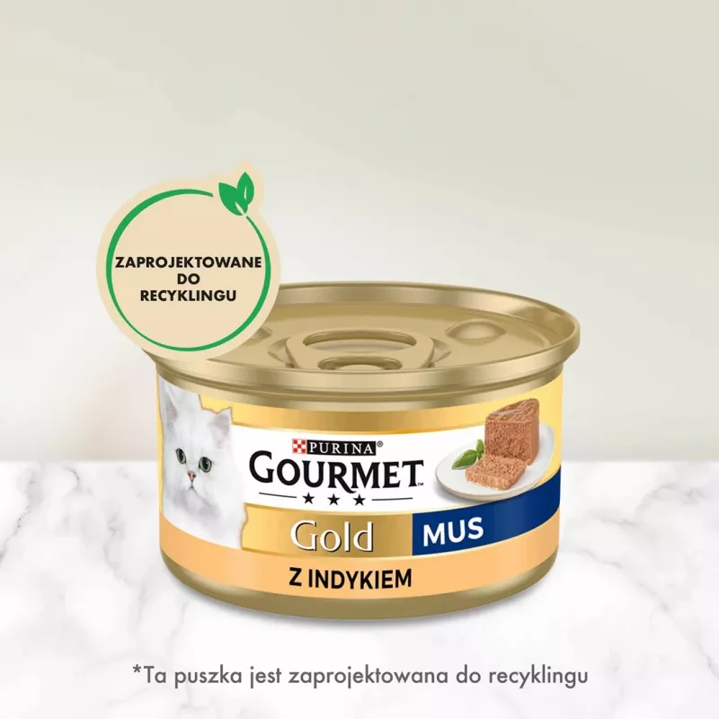 Wet Cat Food Purina Nestlé GOURMET Gold Turkey 85 g Can for Adult Cats, Overweight Formula