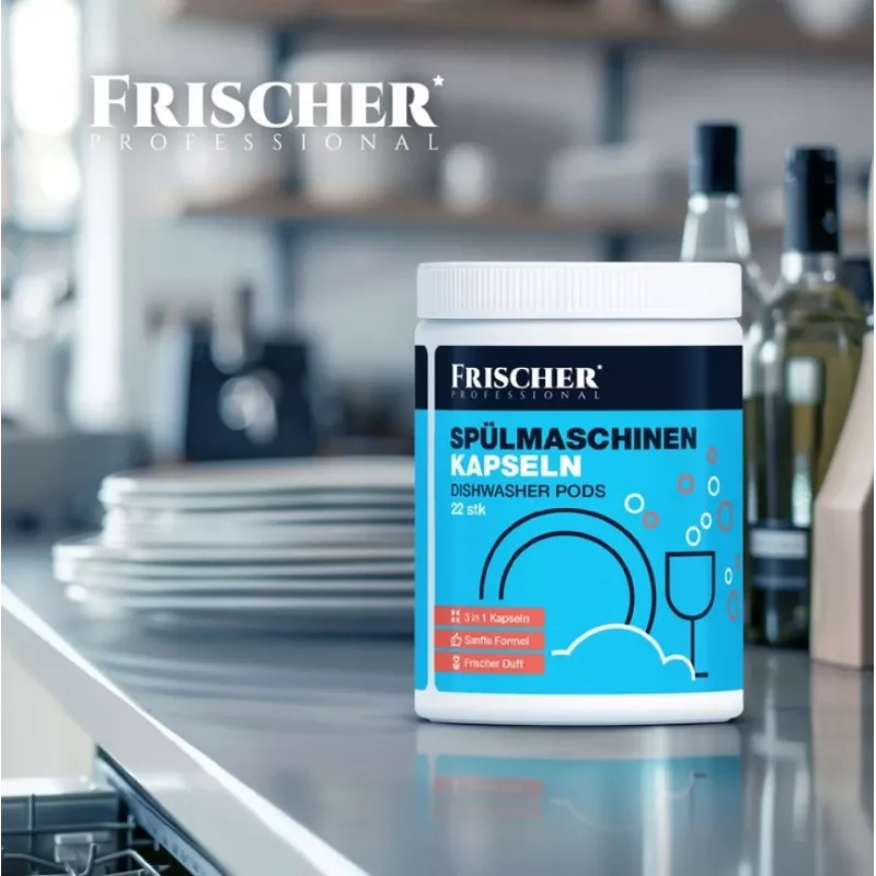 Frischer 3-in-1 dishwasher capsules, 22 pcs