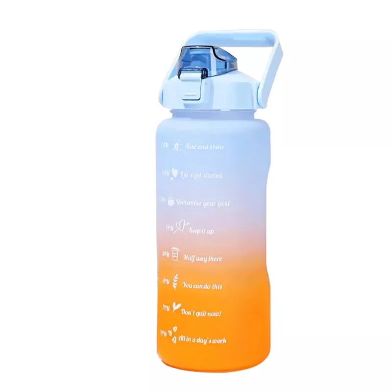 Extralink Motivational Water Bottle, 2000ml Sports Water Bottle, Blue-Orange, BUT-993
