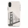 Phone case man and wood for iPhone X/XS, hand bridge design, black