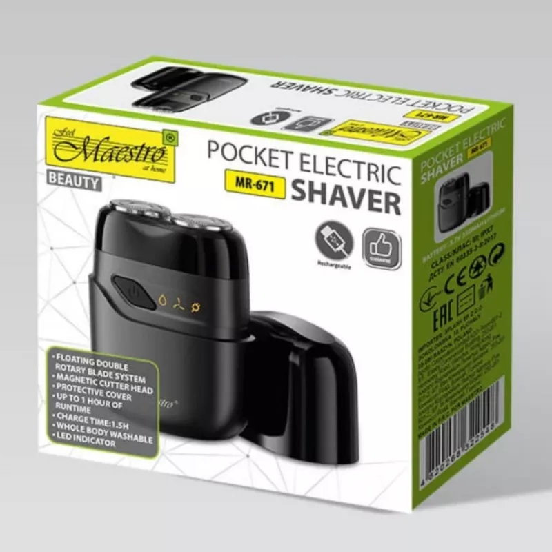 Electric shaver Maestro MR-671 USB travel compact design