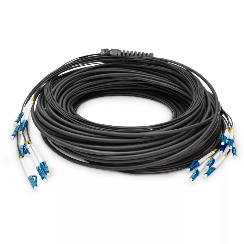 DIGITUS Vorkonfektionierte Fibre Optic Universal Breakout Cable, Singlemode OS2, 8 Fibres, LC/UPC - LC/UPC