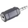 Cable Gender Changer ShiverPeaks BS57021 3.5mm to 2.5mm Black Silver