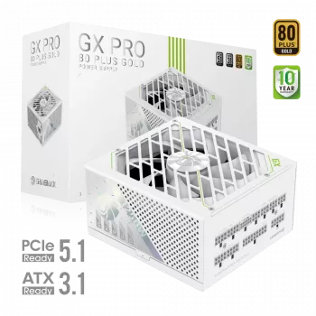 Gamemax Power Supply, 80 PLUS, Gold | GX PRO 1250G WH | 1250 W