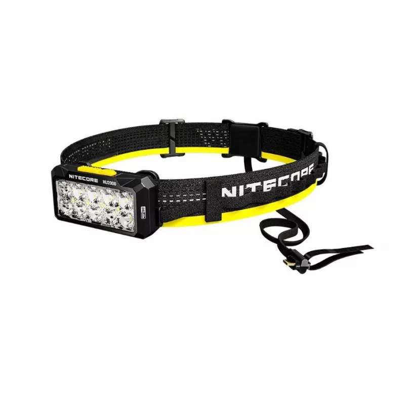 Headband flashlight Nitecore HU2000, 10 LEDs, USB-rechargeable lithium-ion, aluminum+polycarbonate, IP68 waterproof