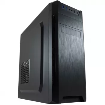 LC Power Classic 7040B - MDT - ATX - no power supply - Black, brushed aluminium / Black - USB/Audio