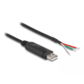 DeLOCK Adapter Cable USB 2.0 Type-A to Serial RS-485 2 m Black