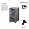 Drawer storage unit Rotho Country Black 3-drawer anthracite polypropylene 325×375×712 mm with wheels