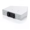 DIN rail fiber optic splice distributor DIGITUS DN-96893 — angled, 6 SC DX / LC Quad, aluminium, grey