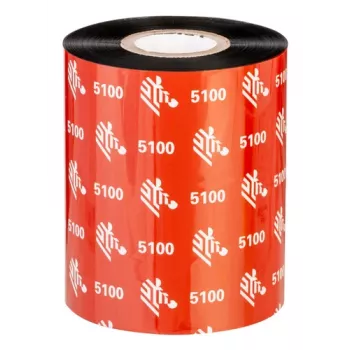 Ribbon Zebra Resin 5100 for thermal transfer printers, 110 mm x 450 m, 1.27 cm core
