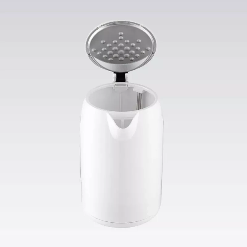 Electric kettle Maestro MR-022-WHITE, 2.2 L, 1850–2200 W, plastic housing, 360° base, anti-calc filter, water level indicator