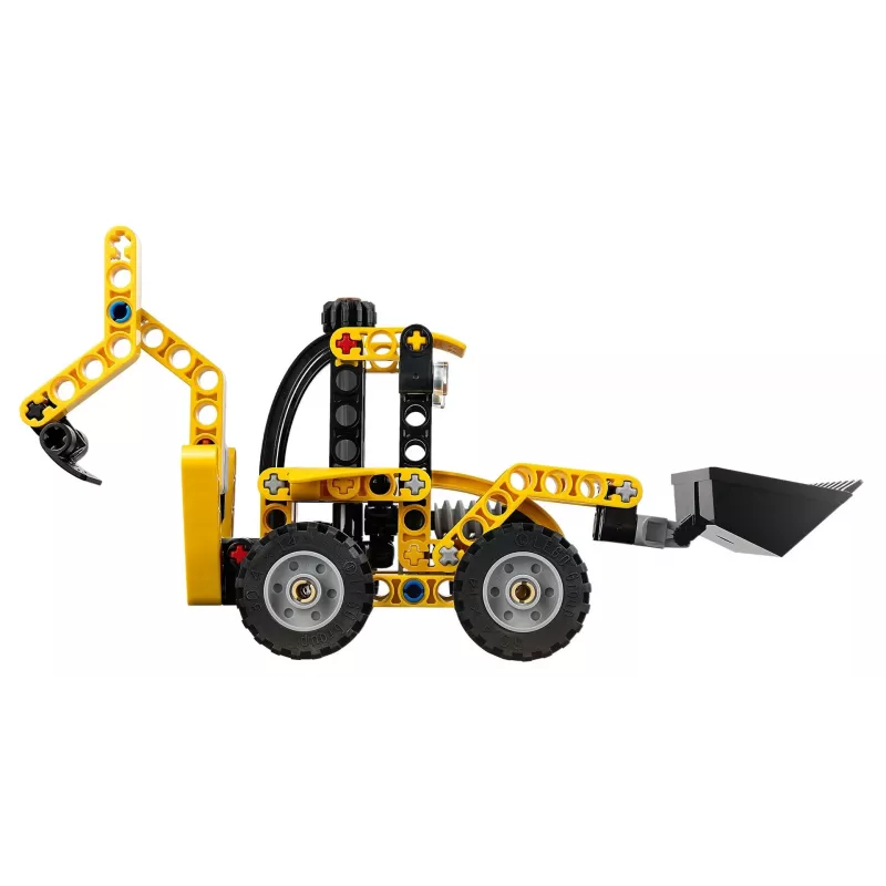 Construction set LEGO Technic Backhoe Loader 42197 — articulated steering, working loader, 104 pieces, recommended age 7+