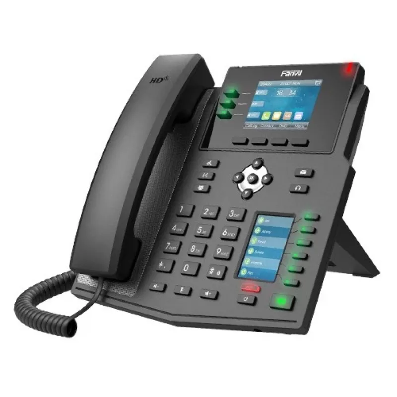 IP Phone Fanvil X4U Black 12 lines LCD Wi-Fi Wired handset