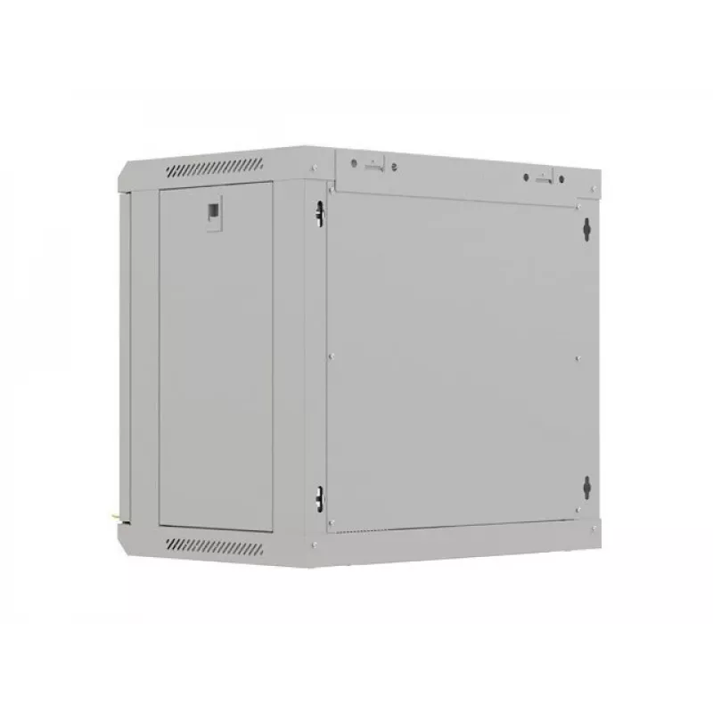 Lanberg WF03-5309-10S 9U Wall-Mount Rack Cabinet 19 inch 540x350 mm Grey Tempered Glass Door Flat-Pack