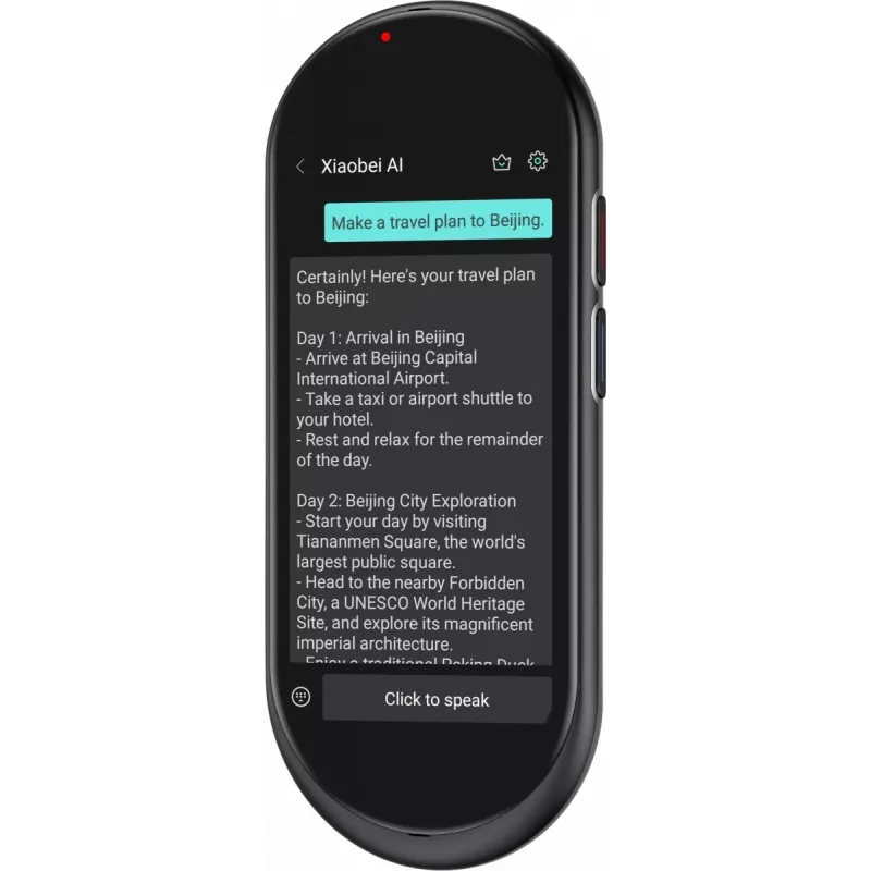 Portable voice translator MAXCOM MT100 4G, multilingual speech translation, compact handheld device