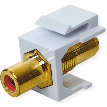 VALUE ROLINE Keystone-Coupling RCA Shielded Plastic Red (25.99.8213)