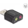 DeLOCK 65964 cable gender changer USB Type-A 3.5 mm Black