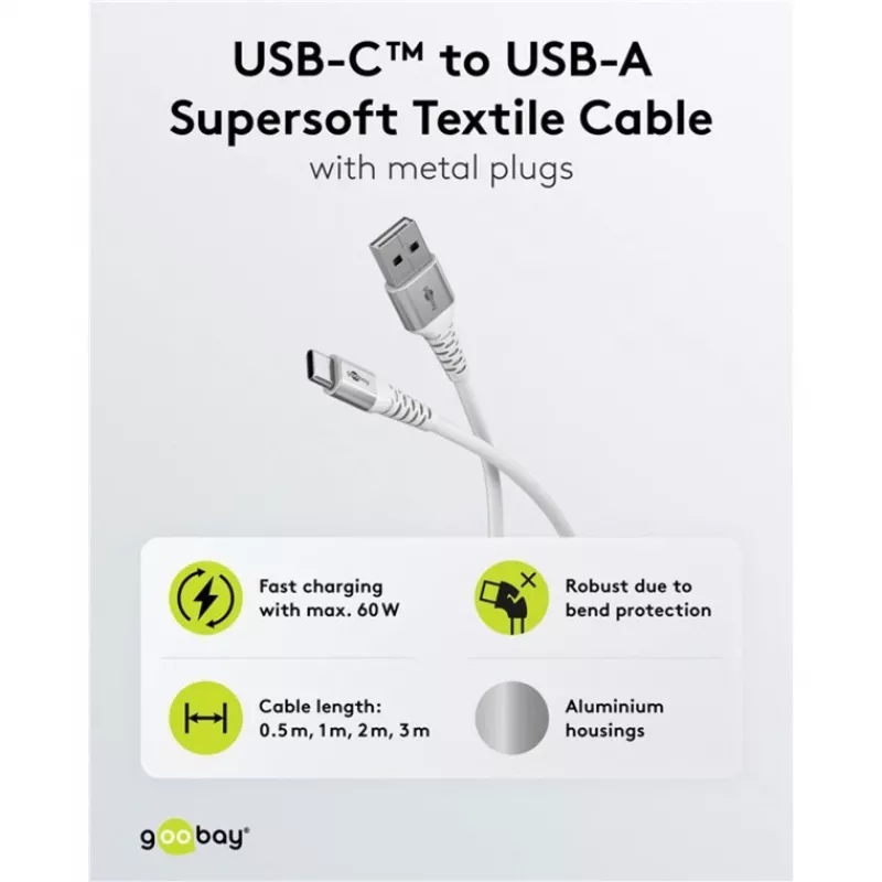 Goobay 74530 USB Cable White