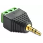 Cable gender changer DeLOCK 65419 3.5mm 3p Black Green Silver