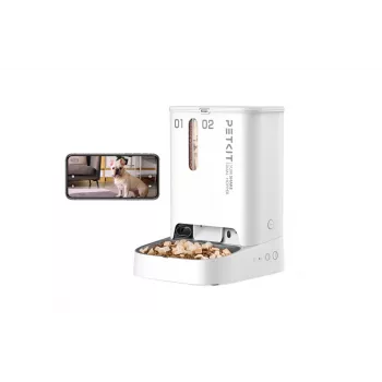 Automatic dual feeder/waterer PETKIT YUMSHARE P591 — ABS housing, white, universal for dogs and cats