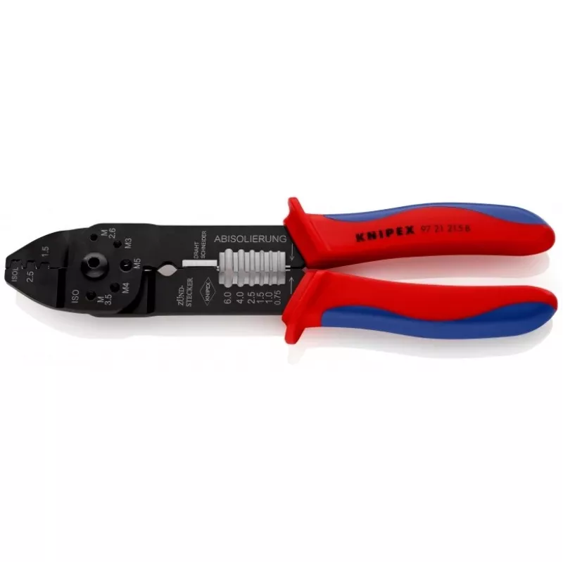 Knipex 97 21 215 B Crimping tool Black, Blue, Red