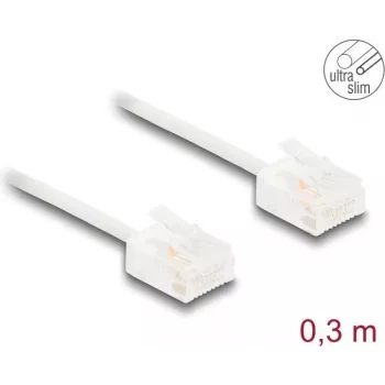 Network Cable DeLOCK RJ45 Cat.6 UTP 0.3m White