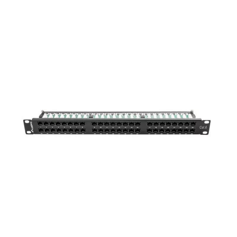 Lanberg PPU6-1048-B - Patch Panel - 1U - 19